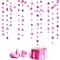 Hot Pink Number 21 Circle Dot Twinkle Star Garland Metallic Hanging Streamer Banner Backdrop Decorations for Girls Happy 21st Birthday Hot Girl Finally Legal Bday 21st Anniversary Party Supplies